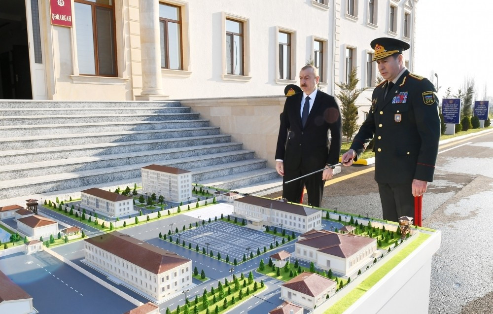 İlham Əliyev Ağstafada “N” saylı hərbi hissənin AÇILIŞINDA