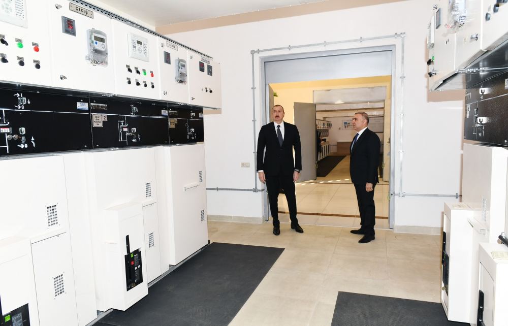 Prezident elektrik yarımstansiyasının açılışında