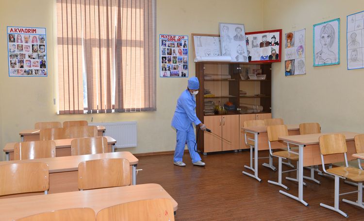 Nazirlik: 3100 təhsil müəssisəsi dezinfeksiya olunub