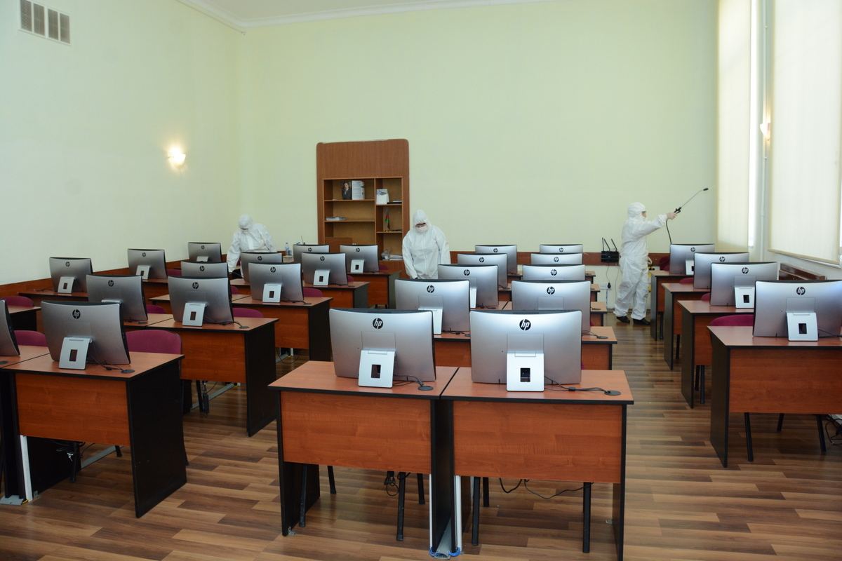 UNEC-də dezinfeksiya işləri aparılıb - FOTO