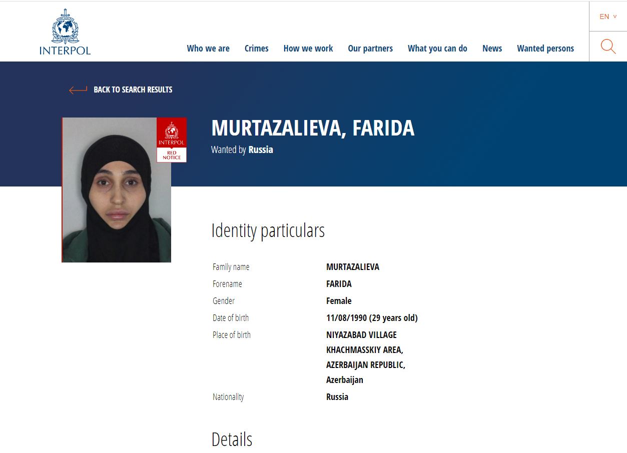 İnterpol bu azərbaycanlı qadını axtarır