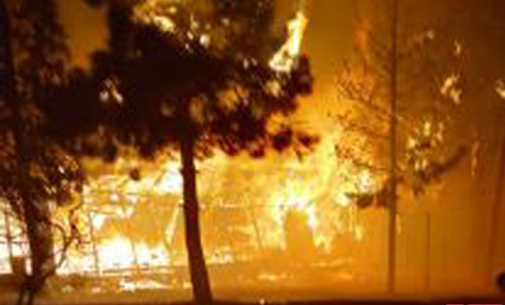 Mingəçevirdə məcburi köçkünlərin yaşadığı bina yandı