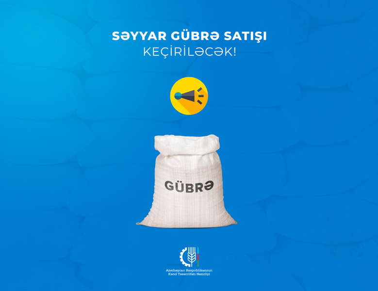 Mineral gübrələrin güzəştli şərtlərlə səyyar satışı yenidən başlayır