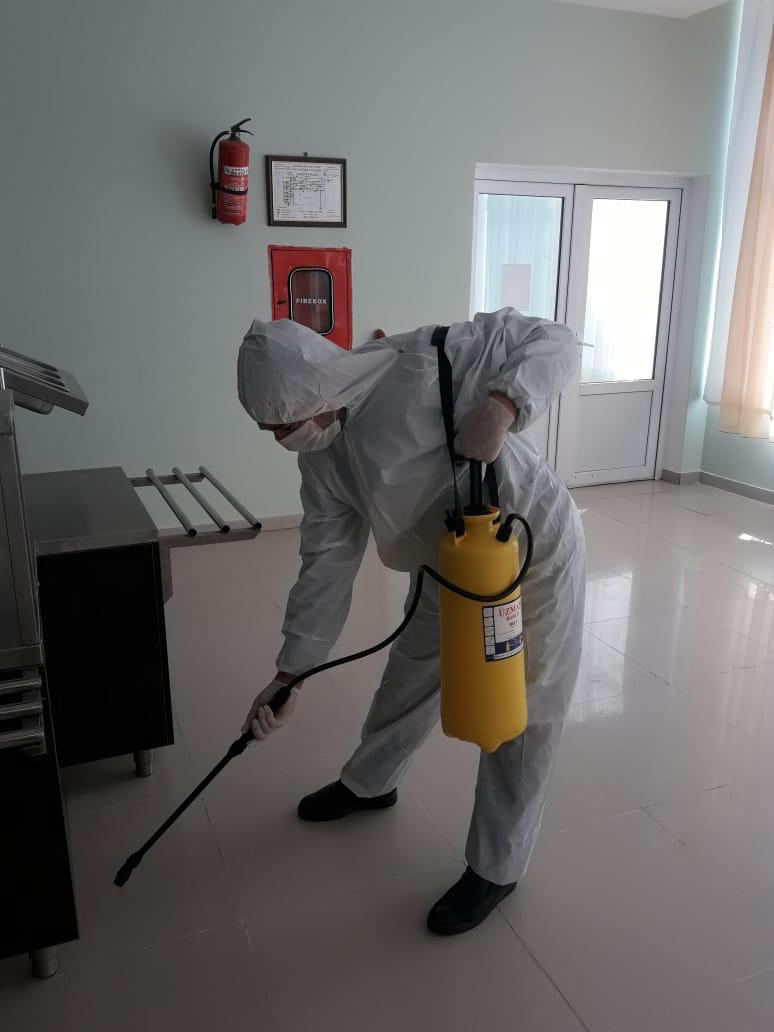 Sosial xidmət müəssisələri dezinfeksiya edilir - FOTO