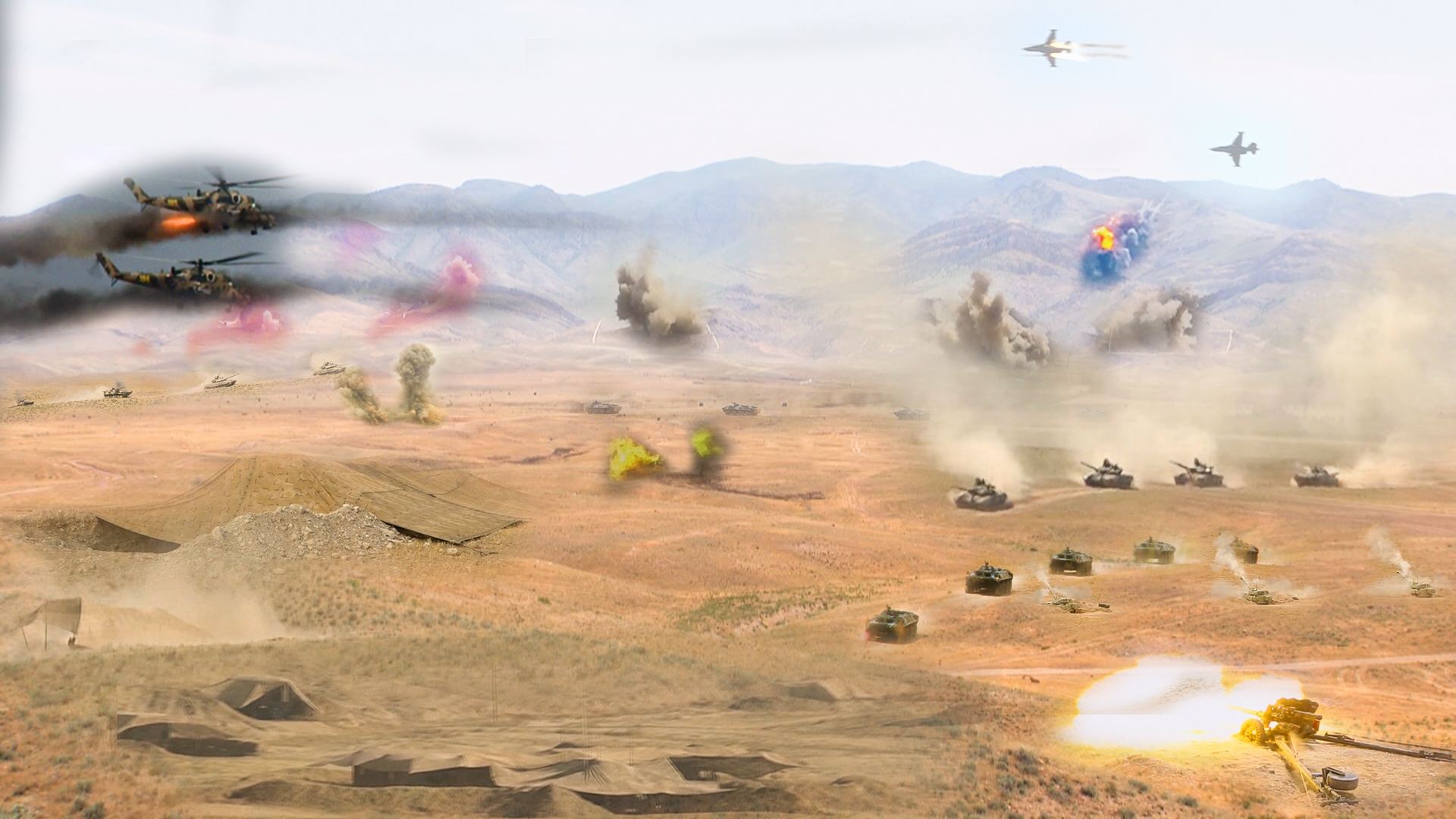 Naxçıvan Qarnizonu Qoşunlarında komanda-qərargah təlimi başa çatıb - VİDEO