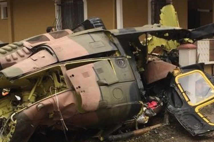 Meksikada hərbi helikopter qəzaya uğradı