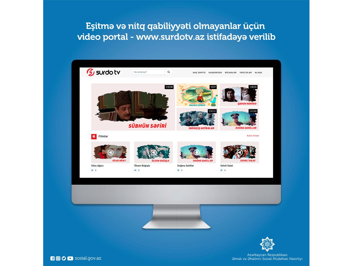 Eşitmə və nitq qabiliyyəti olmayanlar üçün video portal istifadəyə verildi