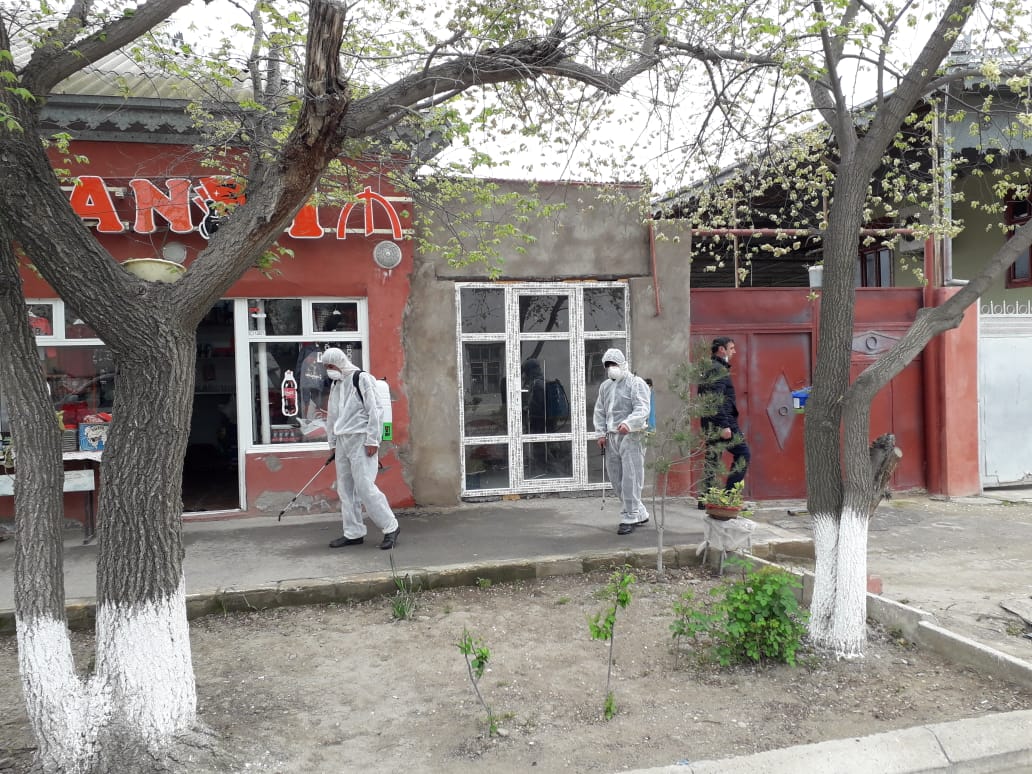 Hacıqabulda gündəlik dezinfeksiya işləri davam edir - FOTO 