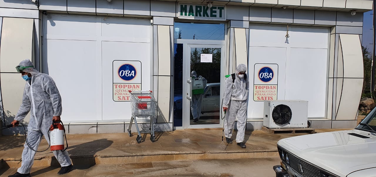 Hacıqabulda gündəlik dezinfeksiya işləri davam edir - FOTO