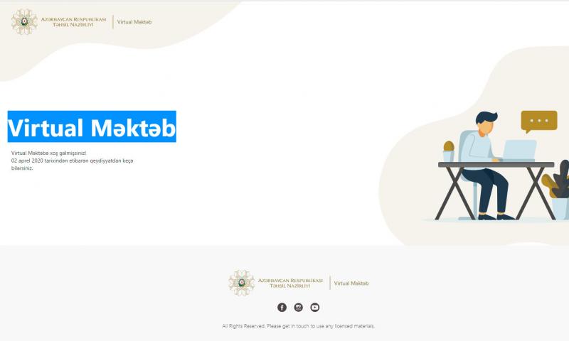 “Virtual məktəb” portalında verilən tapşırıqlar şagirdlərin qiymətləndirməsinə təsir etməyəcək