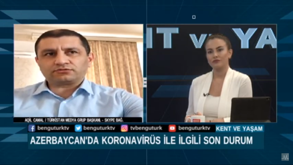 Azərbaycanlı jurnalist Türkiyə televiziyasına koronovirusdan danışdı - VİDEO