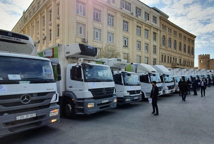 76 bölgədəki 3900 aztəminatlı ailəyə ərzaq yardımı göndərildi