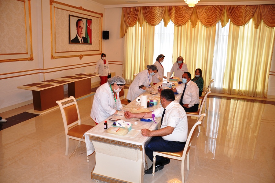 Goranboyda qanvermə aksiyası keçirilib - FOTOLAR