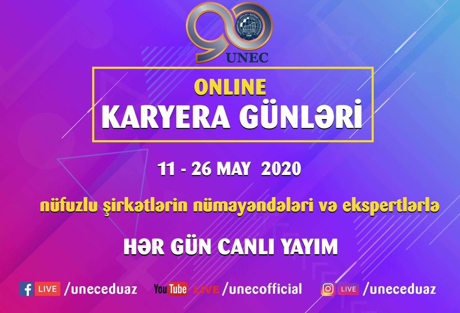 UNEC-də ilk dəfə Online Karyera Günləri keçiriləcək