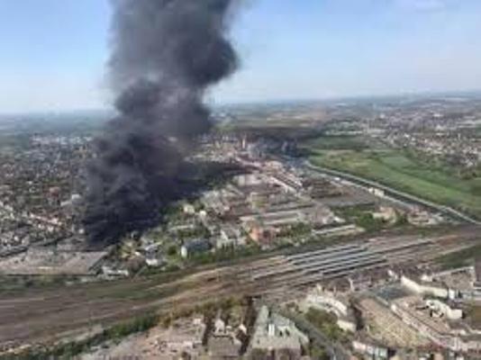 Berlin aeroportunda güclü yanğın