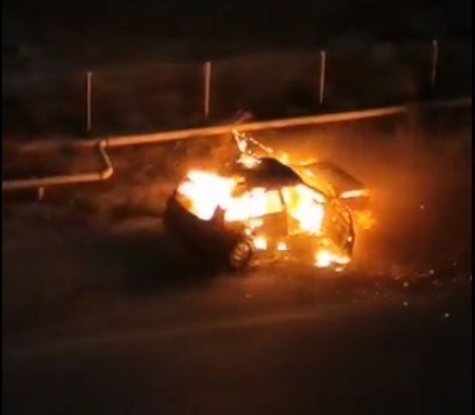Masallıda ağır qəza: yanan maşında sürücü öldü