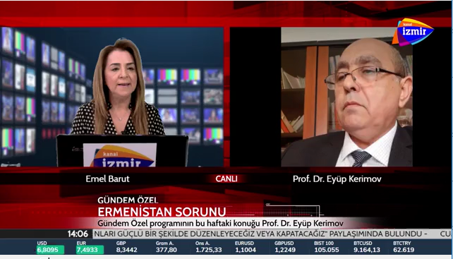  Azərbaycanlı alim Türkiyə telekanalında erməni yalanlarını ifşa etdi