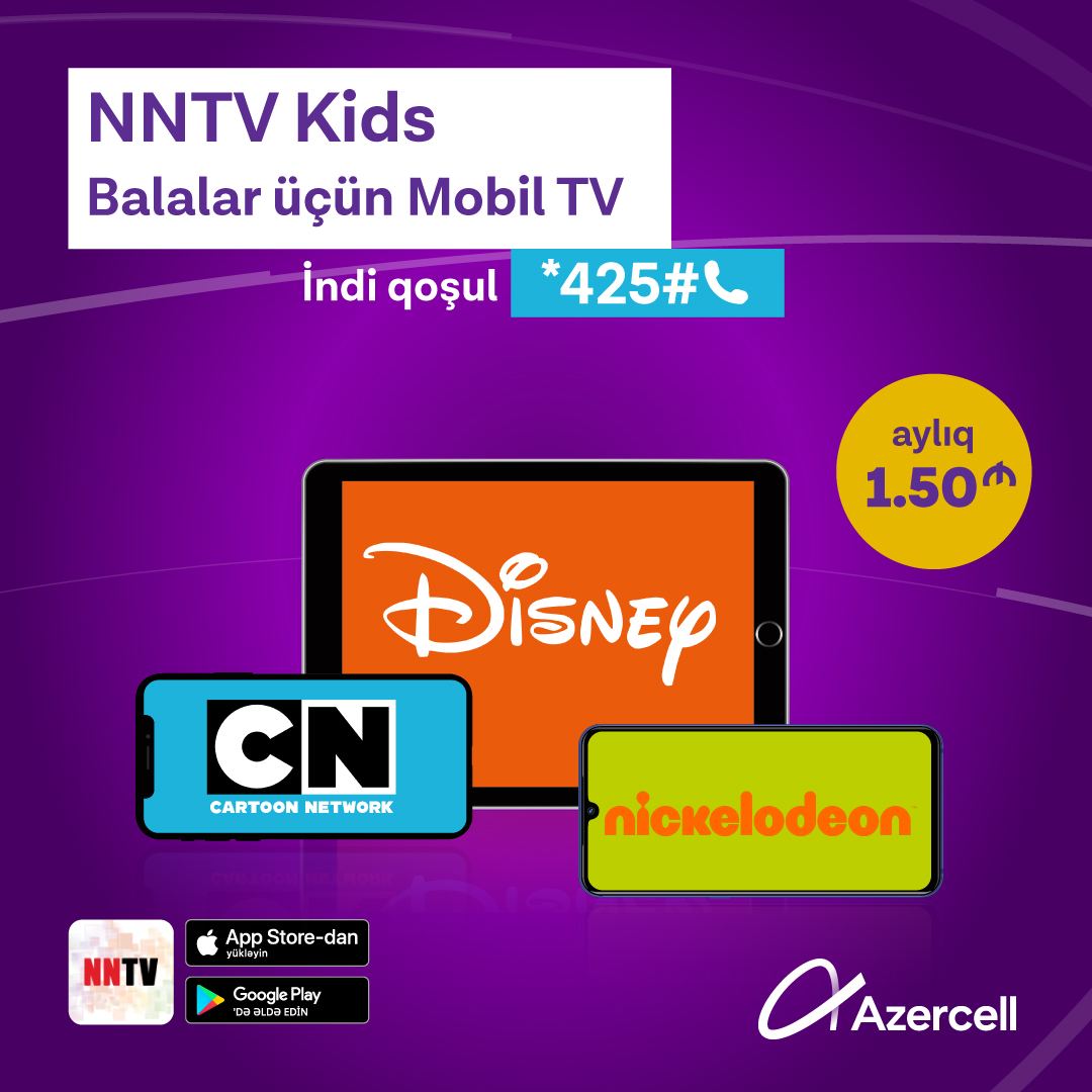 Artıq “NNTV Kids” ilə dünyanın ən populyar uşaq kanallarını izləmək olar  