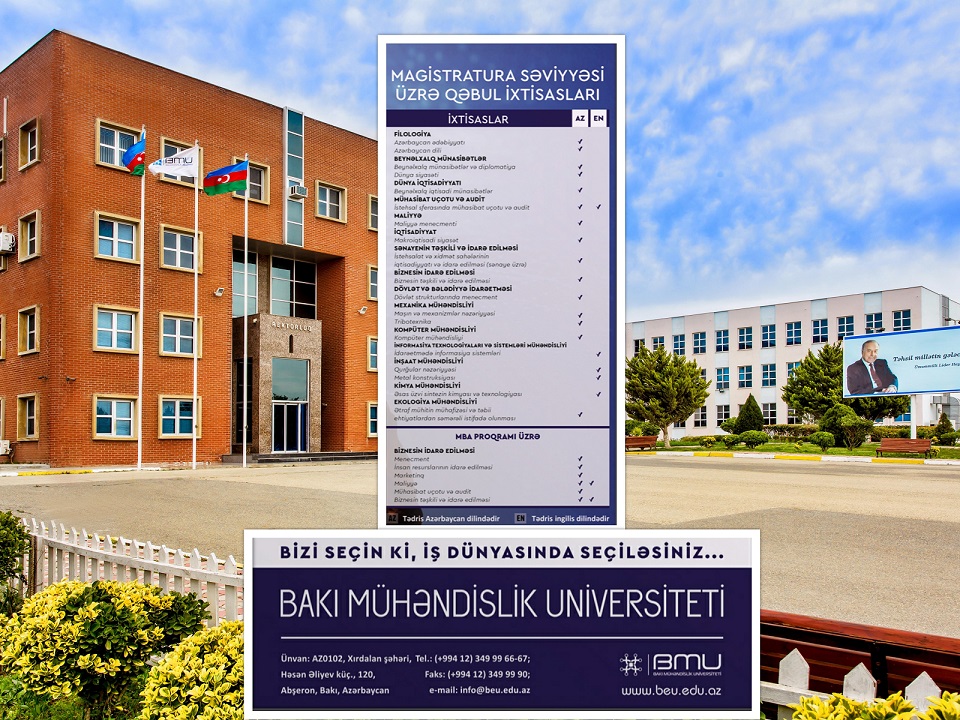 BMU-da magistratura səviyyəsi üzrə yeni ixtisaslar açılacaq