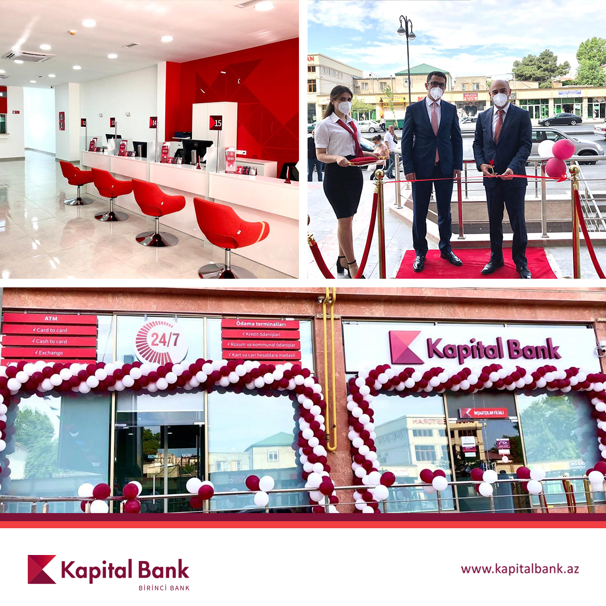 Kapital Bank yeni İnşaatçılar filialını istifadəyə verdi