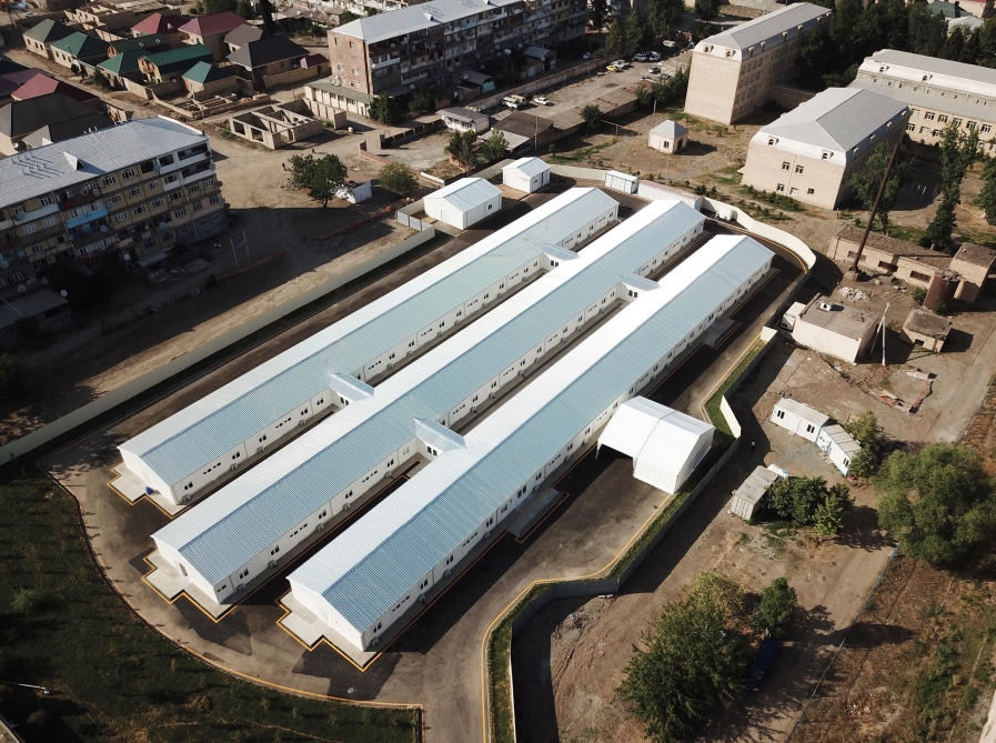 Prezident və birinci xanım modul tipli xəstəxananın AÇILIŞINDA