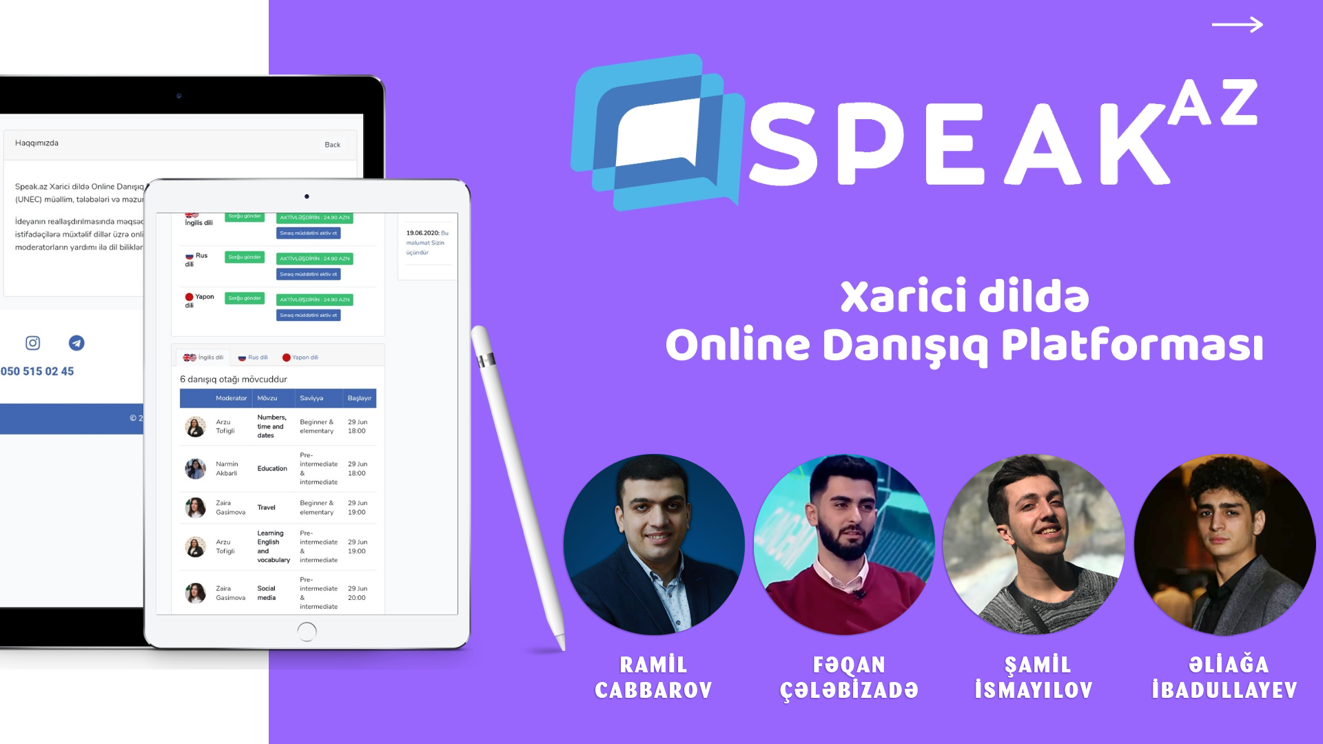 UNEC müəllimi ilə tələbələrinin birgə startapı: “Speak.az”