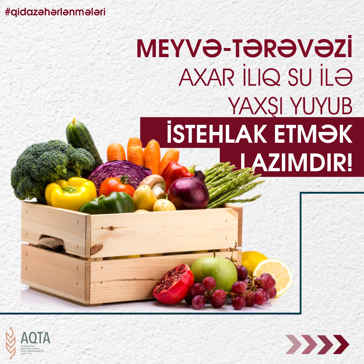 Qida zəhərlənmələrindən qorunmaq üçün vacib TÖVSİYƏLƏR