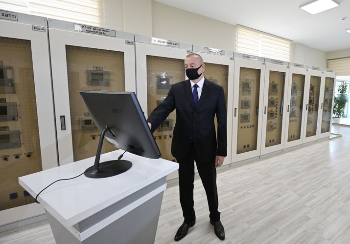 Prezident Bakıda yenidən qurulan yarımstansiyasının açılışında... - FOTOLAR