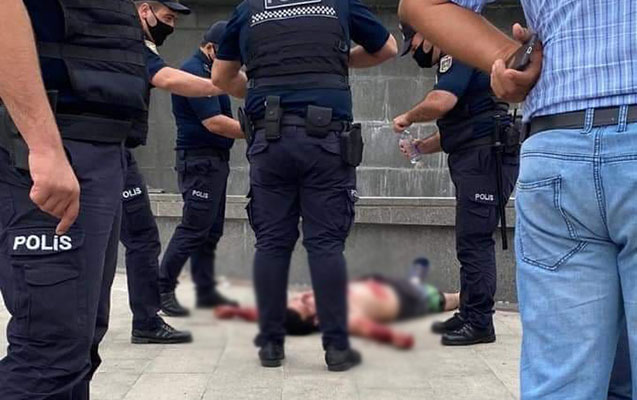 Gənc oğlan özünü parlamentin qarşısında doğradı - DİN-dən AÇIQLAMA