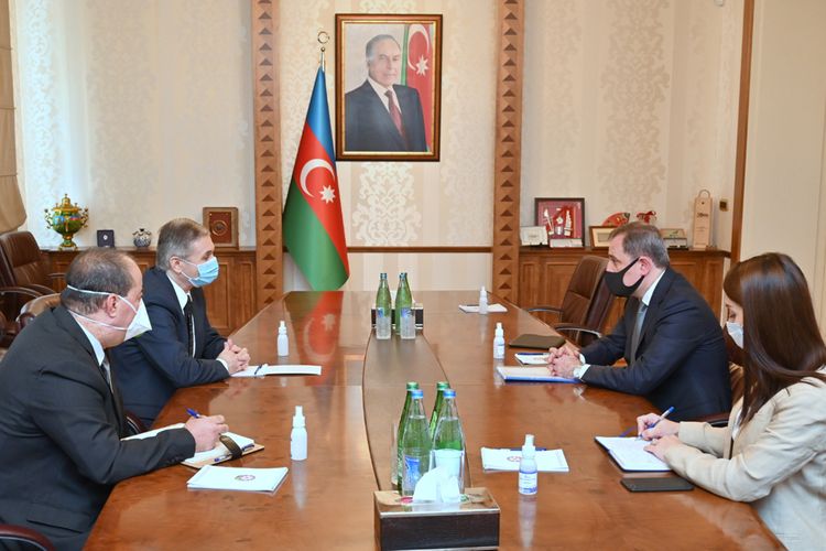 Ceyhun Bayramov Fələstin səfiri ilə görüşüb