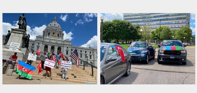 Minnesota ştatının paytaxtında etiraz aksiyası keçirilib
