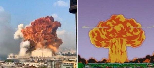 “Simpsonlar” Beyrutdakı partlayışla bağlı dünyanı heyrətləndirdi - FOTO
