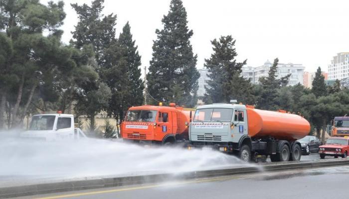 Bakı küçələri növbəti dəfə dezinfeksiya edilir