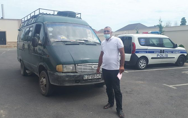 Həftəsonu sərnişin daşıyan sürücü cərimələndi