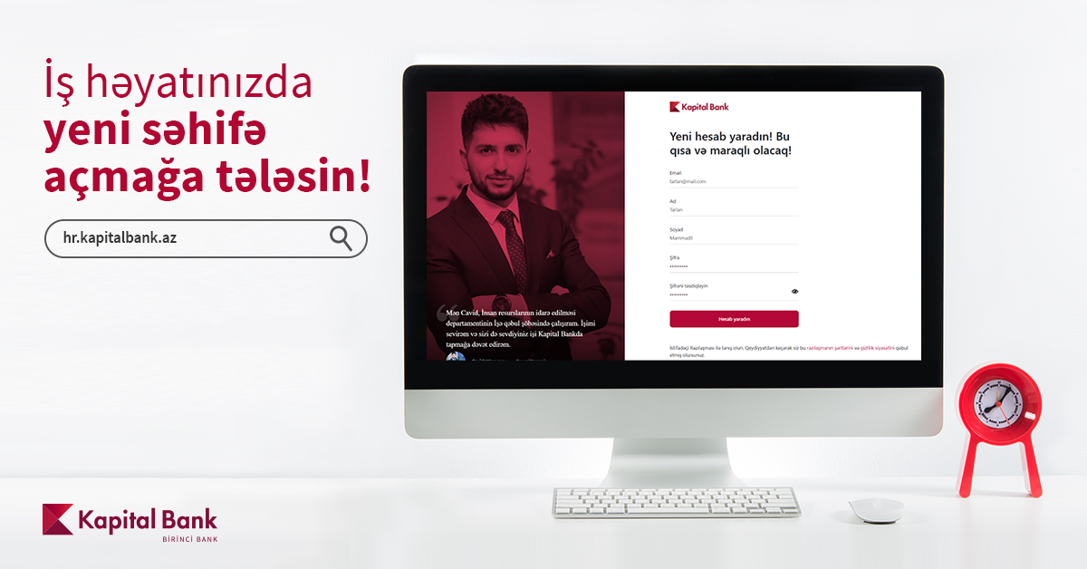 Kapital Bank-da işləmək istəyənlər üçün yeni portal yaradıldı  