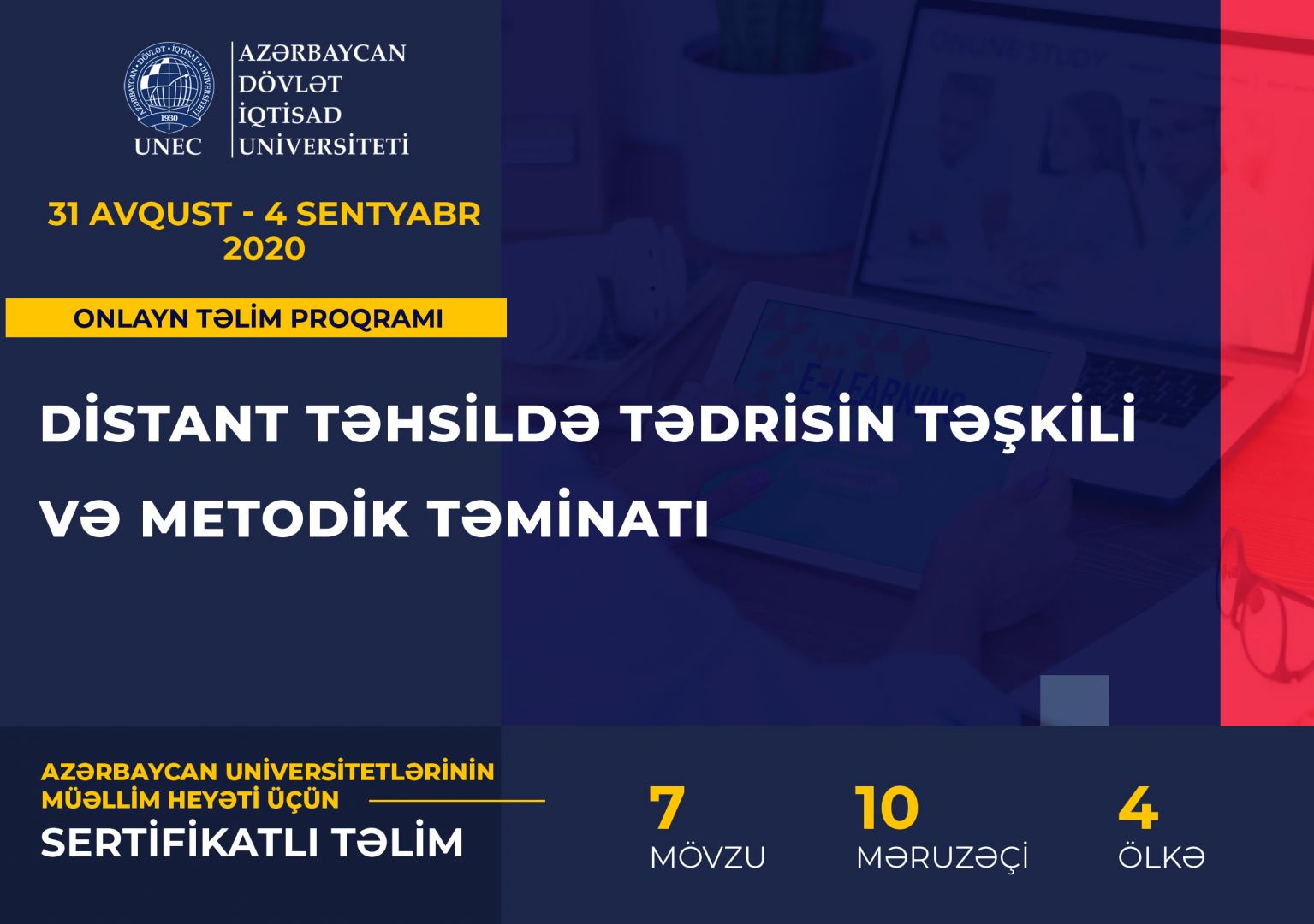 Xaricdə yaşayan azərbaycanlı alimlər UNEC-də distant təhsillə bağlı təlimlər keçəcəklər