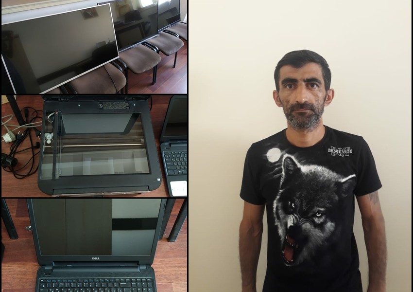 Gəncədə evlərdən oğurluq edən şəxs saxlanıldı