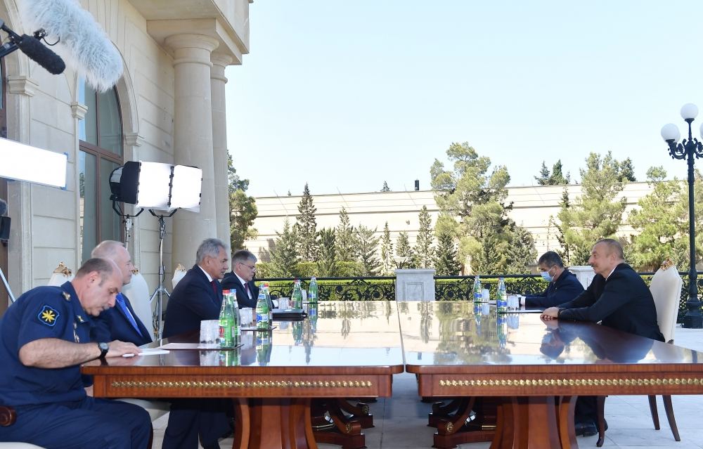 İlham Əliyev Şoyqunu qəbul edib