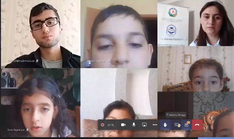 Məcburi köçkün şagirdlər virtual məktəblə bağlı təlimə cəlb edilib  