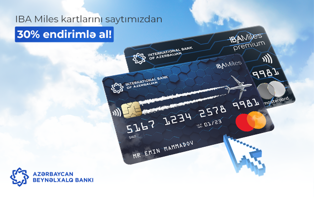 Endirimli IBA Miles kartları ilə pulsuz səyahət et!  