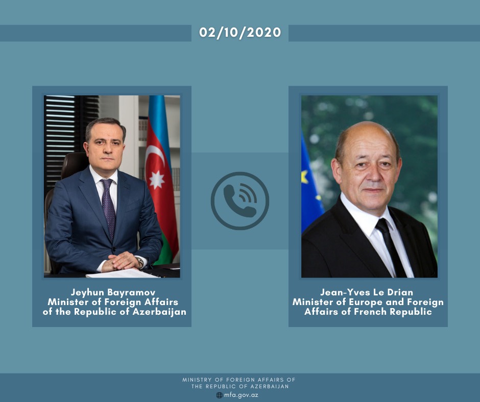 Azərbaycan və Fransa Xarici İşlər nazirləri danışdılar