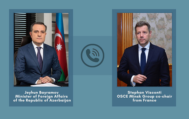 Ceyhun Bayramov Minsk Qrupunun fransalı həmsədri ilə telefonla danışdı