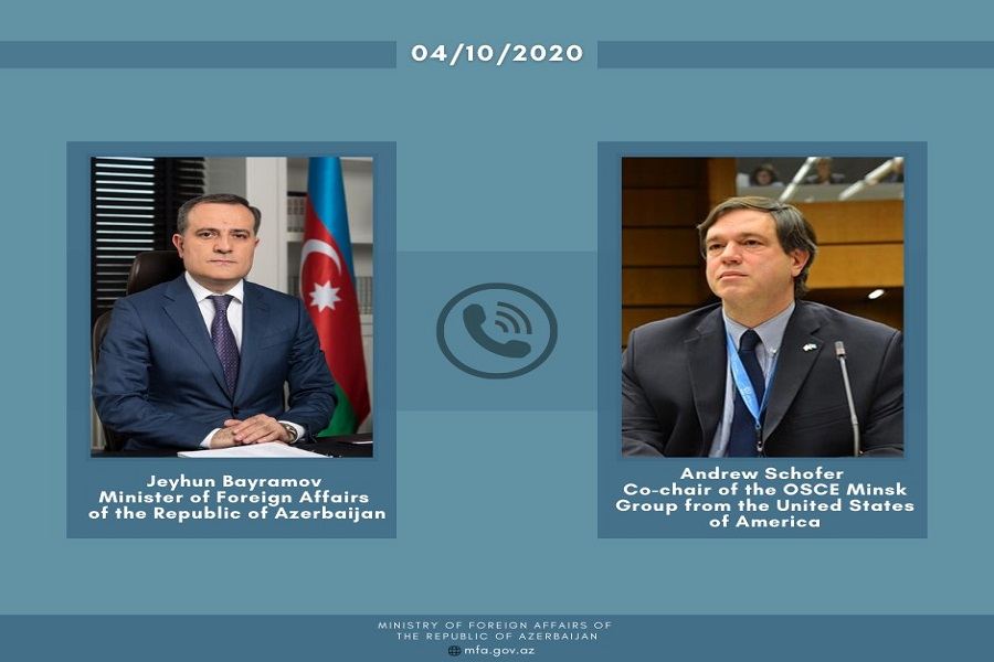 Ceyhun Bayramovla Minsk Qrupunun ABŞ-dan olan həmsədri arasında telefon danışığı oldu