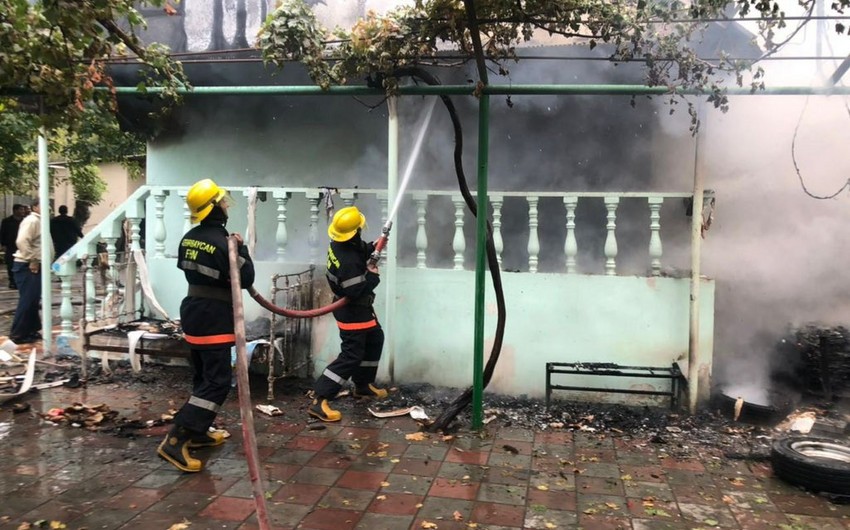 Düşmən cəbhəyanı rayonlarda yanğınlar törətdi