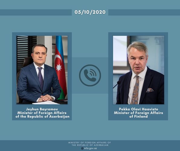 Ceyhun Bayramov Finlandiya Xarici İşlər naziri ilə danışdı