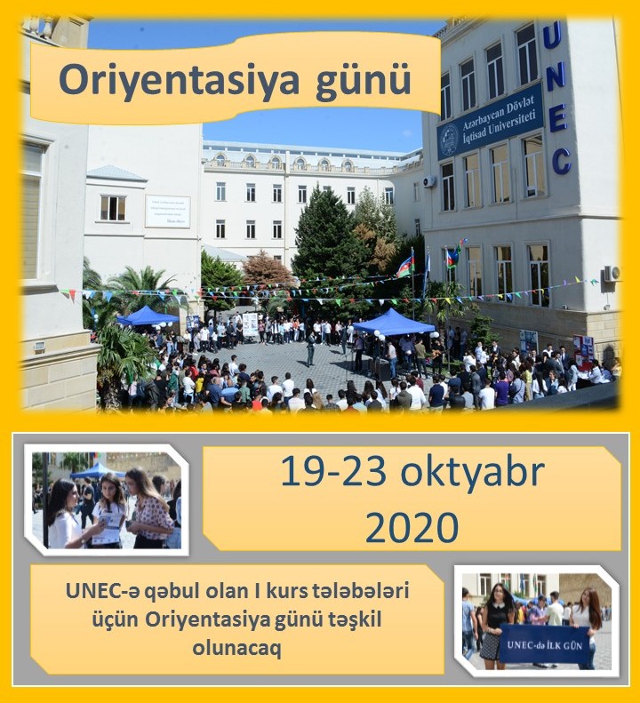 UNEC-ə qəbul olan I kurs tələbələri üçün Oriyentasiya günü keçiriləcək