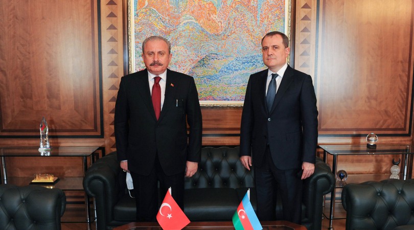 Ceyhun Bayramov Mustafa Şəntopla görüşüb - FOTO