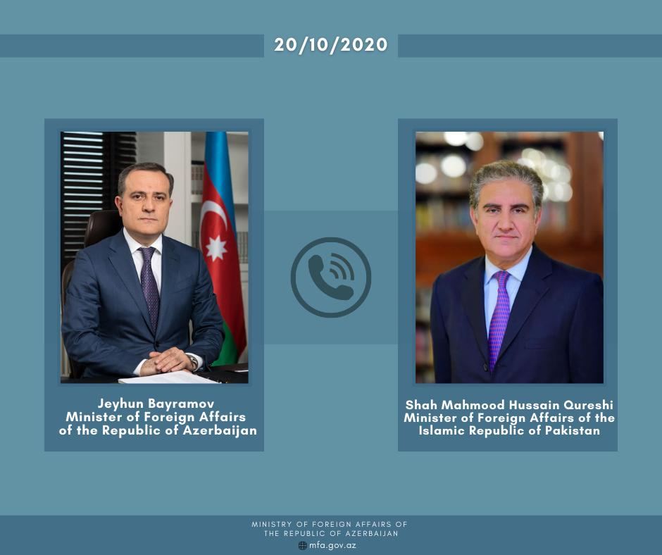Ceyhun Bayramov pakistanlı həmkarı ilə Qarabağı müzakirə etdi 
