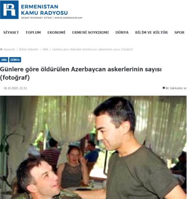 Ermənistan Sərdar Ortacı şəhid Azərbaycan əsgəri kimi təqdim etdi - FOTO