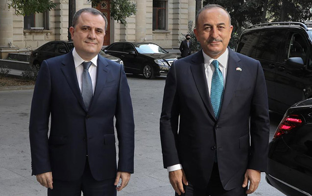 Ceyhun Bayramov Çavuşoğlu ilə görüşdü - FOTO